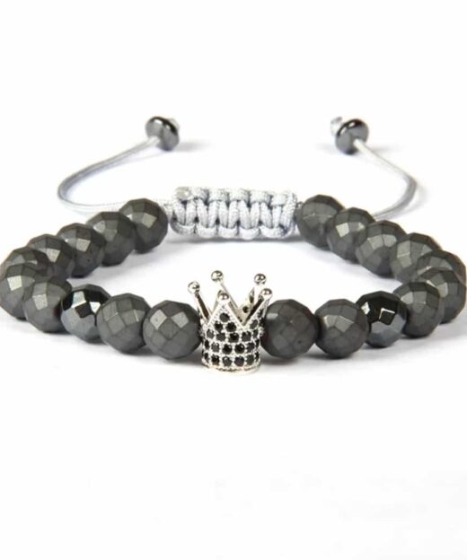 תמונה של צמידים לגבר כתר בצבע אפור וכסוף