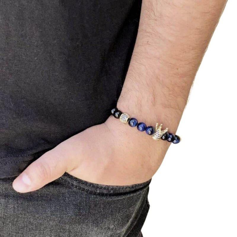 ⁦צמיד כתר כחול בשילוב זהב⁩ – תמונה ⁦2⁩