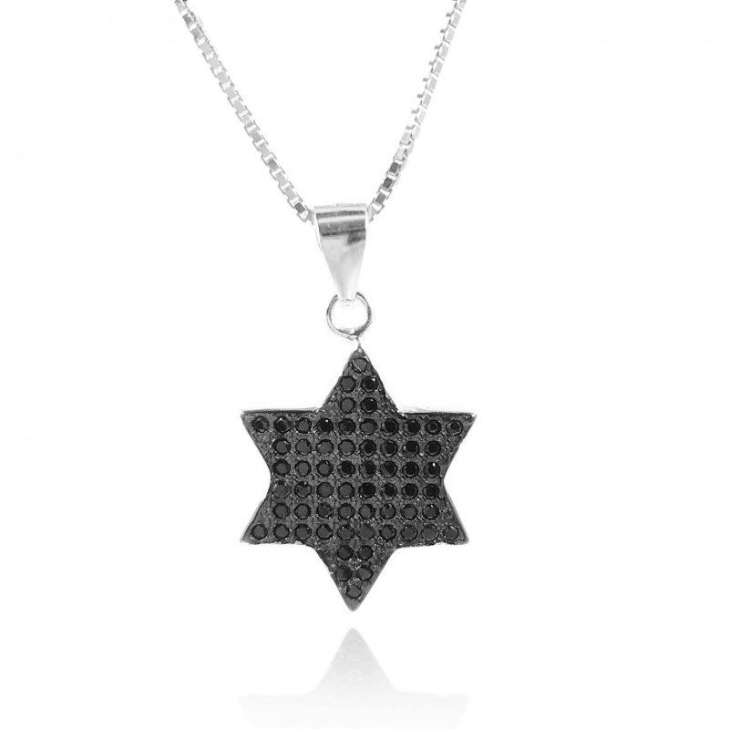 תמונה של שרשרת כסף לגבר מגן דוד
