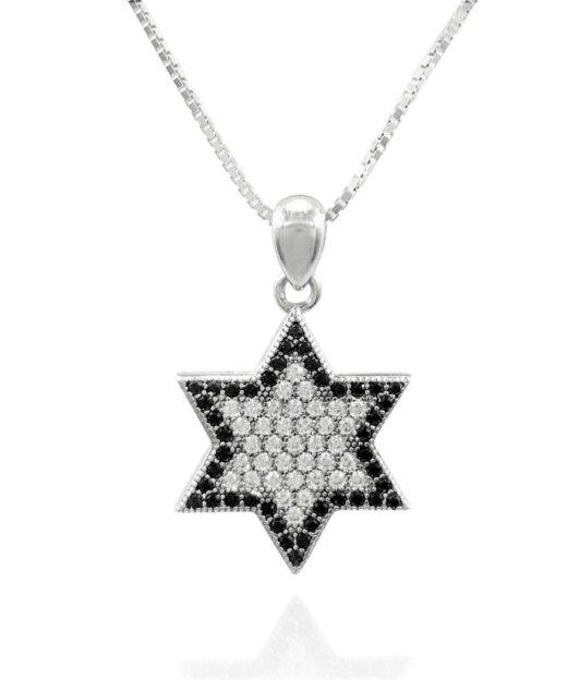 תמונה של שרשרת מגן דוד עם ציפוי מושחר