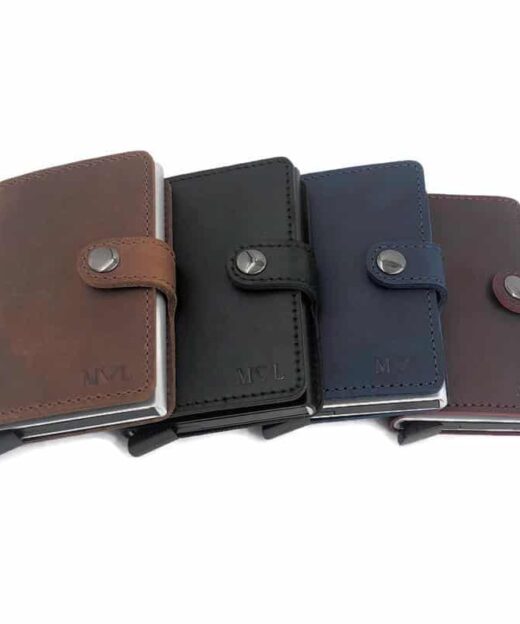 תמונה של ארנקים לגבר בצבע חום שחור וכחול