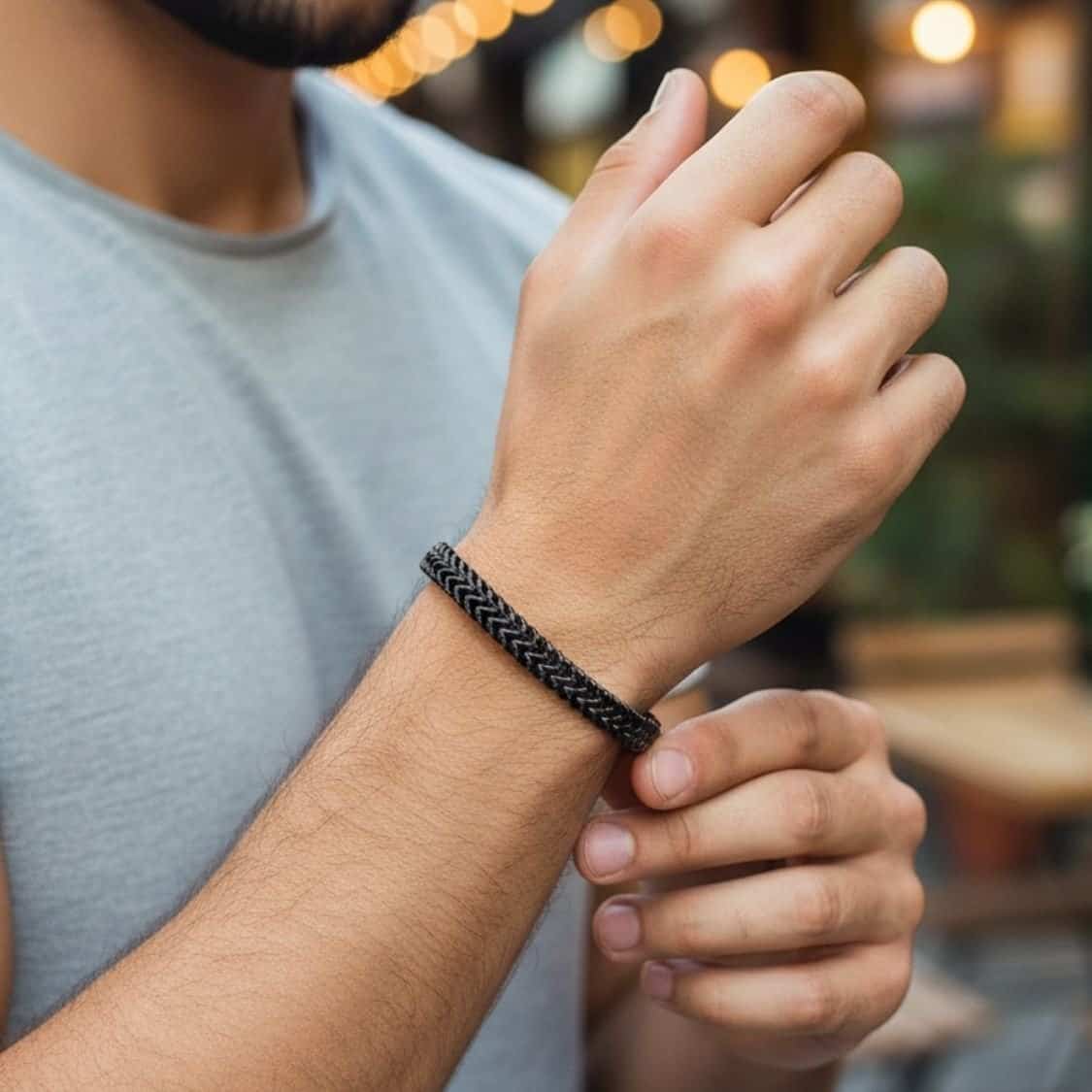 צמיד לגבר - גורמט ספיישל שחור