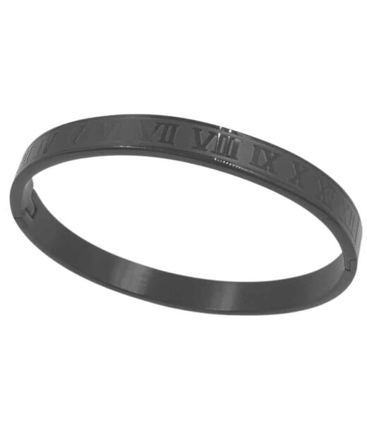 Alternative view of צמיד לגבר – פלדה סגור שחור