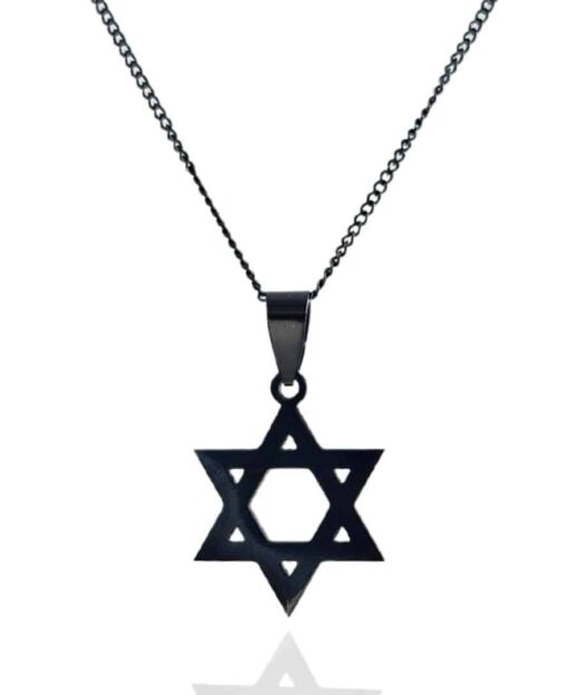 תמונה של שרשרת מגן דוד שחורה
