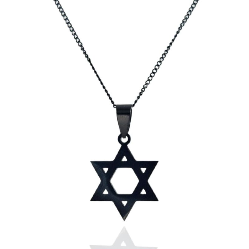 תמונה של שרשרת מגן דוד שחורה