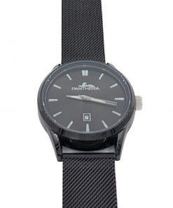 תמונה של שעון מבית פנטרה לגבר בצבע שחור עם לוח שחור ומחוונים לבנים