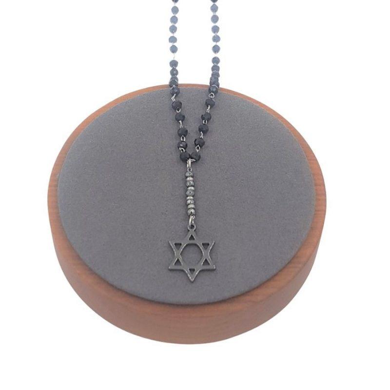 תמונה של שרשרת חרוזים עם תליון מגן דוד