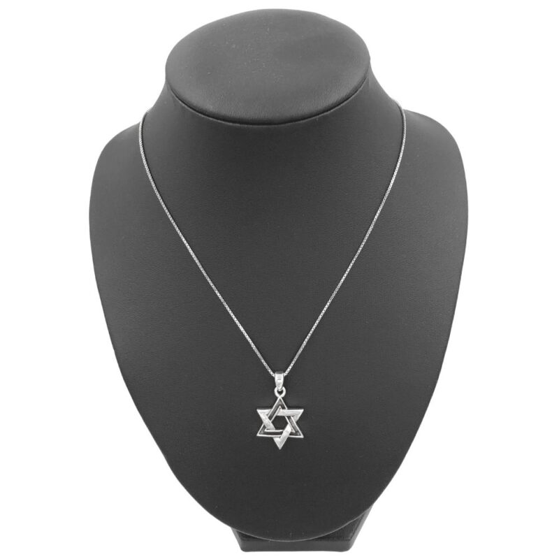 ⁦שרשרת כסף לגבר - מגן דוד⁩ – תמונה ⁦2⁩