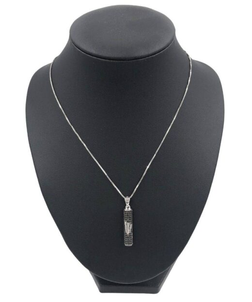 שרשרת מזוזה שיבוץ שחור