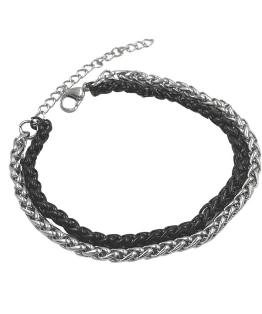 Alternative view of סט צמה - כסף שחור
