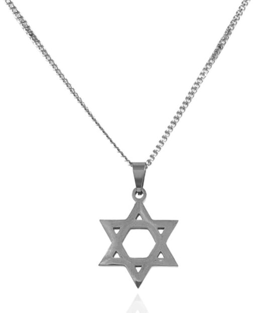 שרשרת מגן דוד לגבר - פלדת אל חלד
